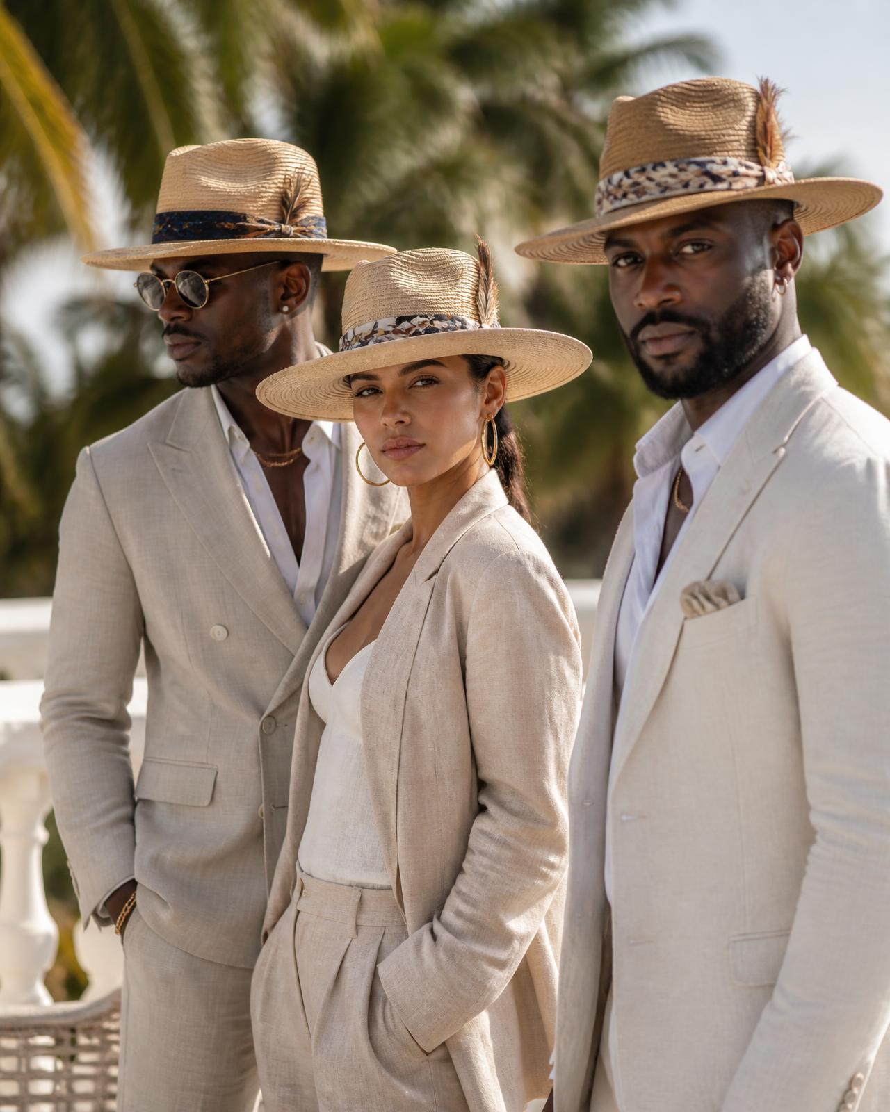Straw fedora worn in the city