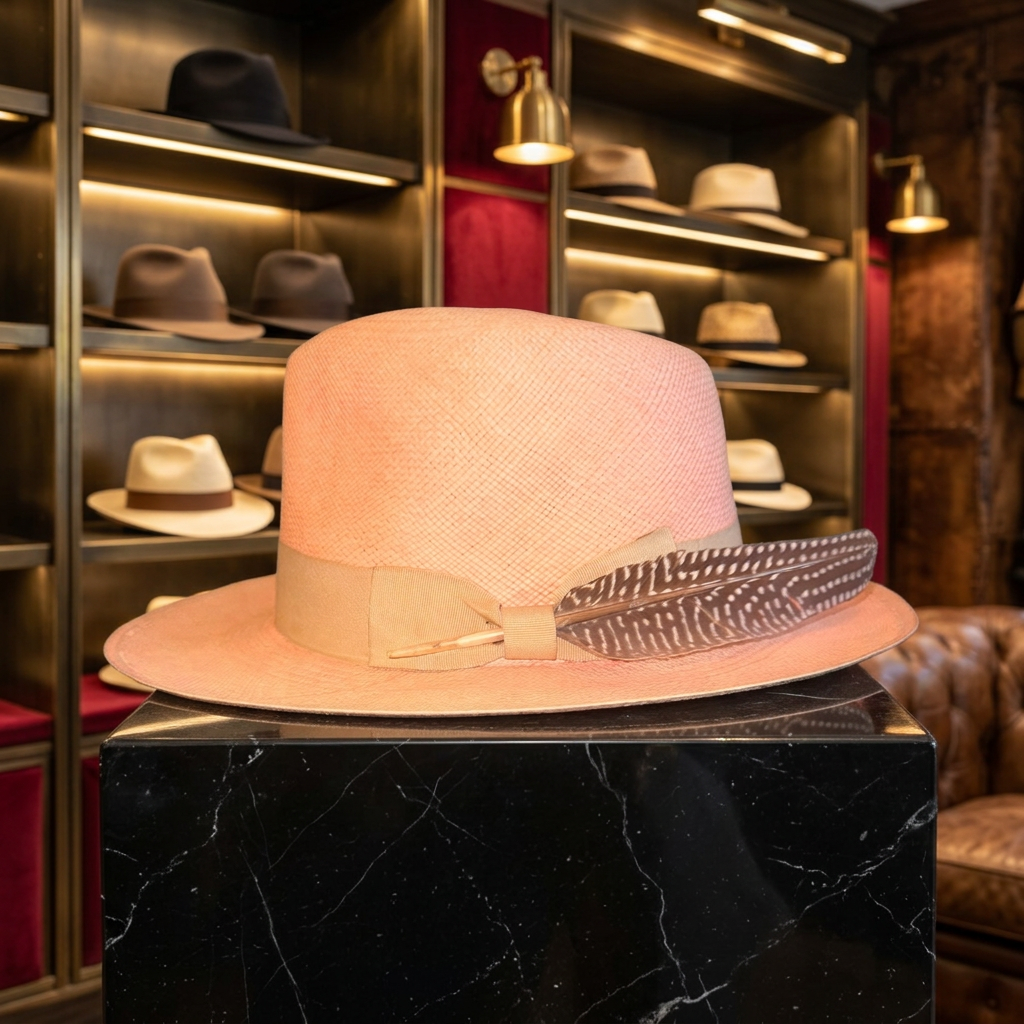 Cuenca Light Peach fedora by Kerry Kouture